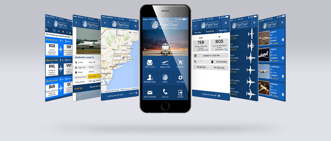 FlightTime Mobile App UI